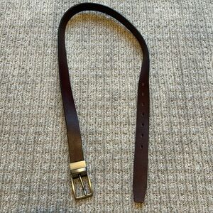Reversible Black + Brown Belt with Silver Buckle